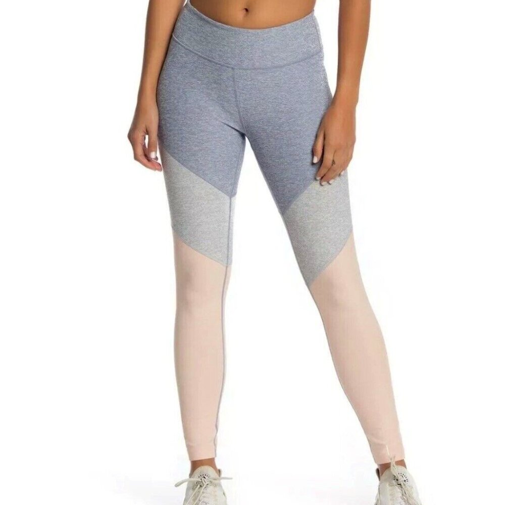 Outdoor Voices OV Springs 7/8 Legging, Lake, Dove, Rose Quartz Colorblock, Sz M